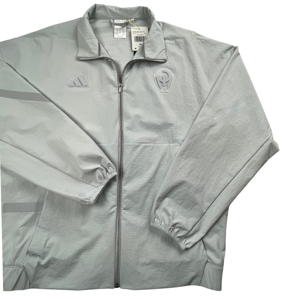 Adidas Mahomes Men's Medium Too Cold Woven ZNE Track Jacket Grey Full Zip KB0314